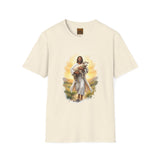Lost Sheep Jesus Shirt, Good Shepherd Lamb Art, Christian Easter Faith Tee