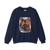 Jesus Christmas Sweatshirt | Sledding with Jesus Christian Christmas Crewneck | Joyful Jesus