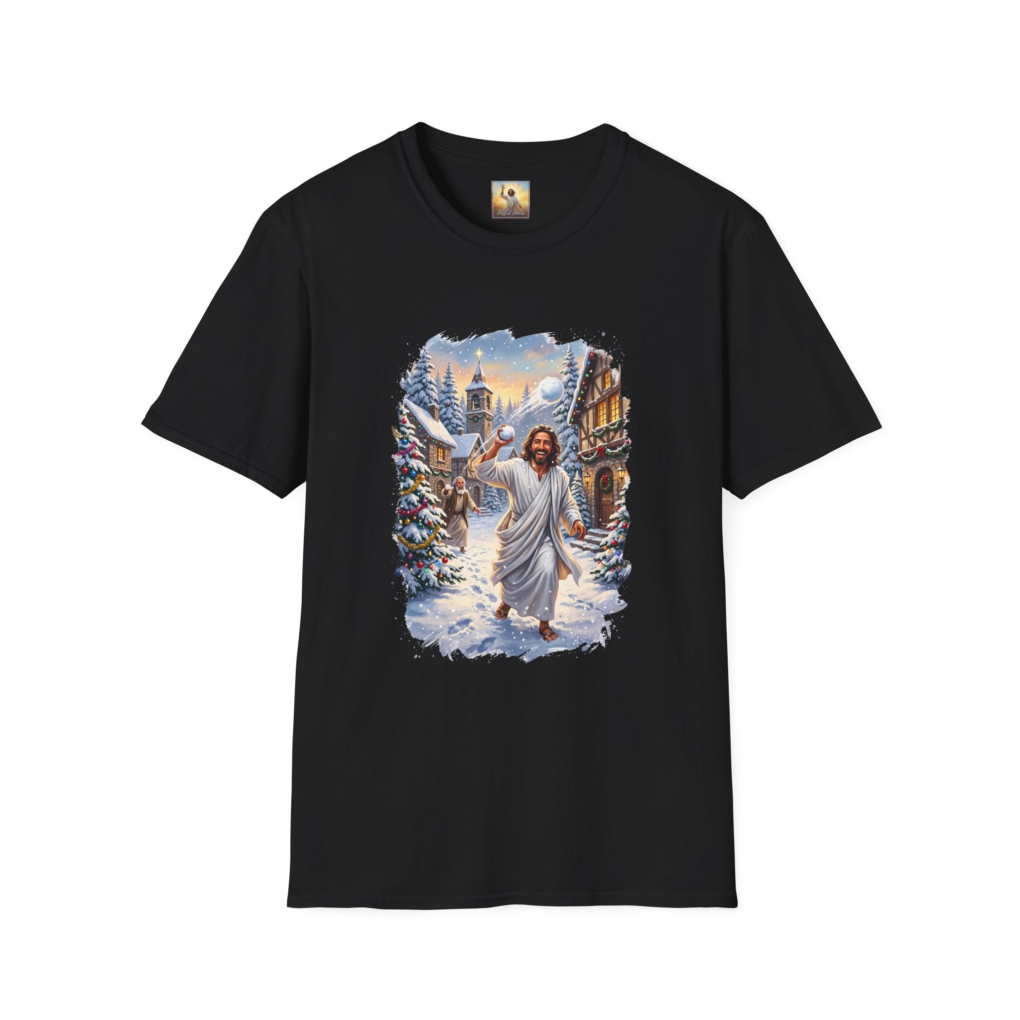 Jesus Snowball Fight Shirt | Funny Christian Christmas T Shirt | Joyful Jesus