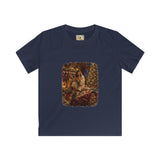 Kids Christmas Eve Jesus Shirt | Jesus by the Fire with Sleeping Children Christian Kids T Shirt | Joyful Jesus