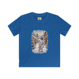 Kids Jesus Snowball Fight Shirt | Funny Christian Christmas Kids T Shirt | Joyful Jesus