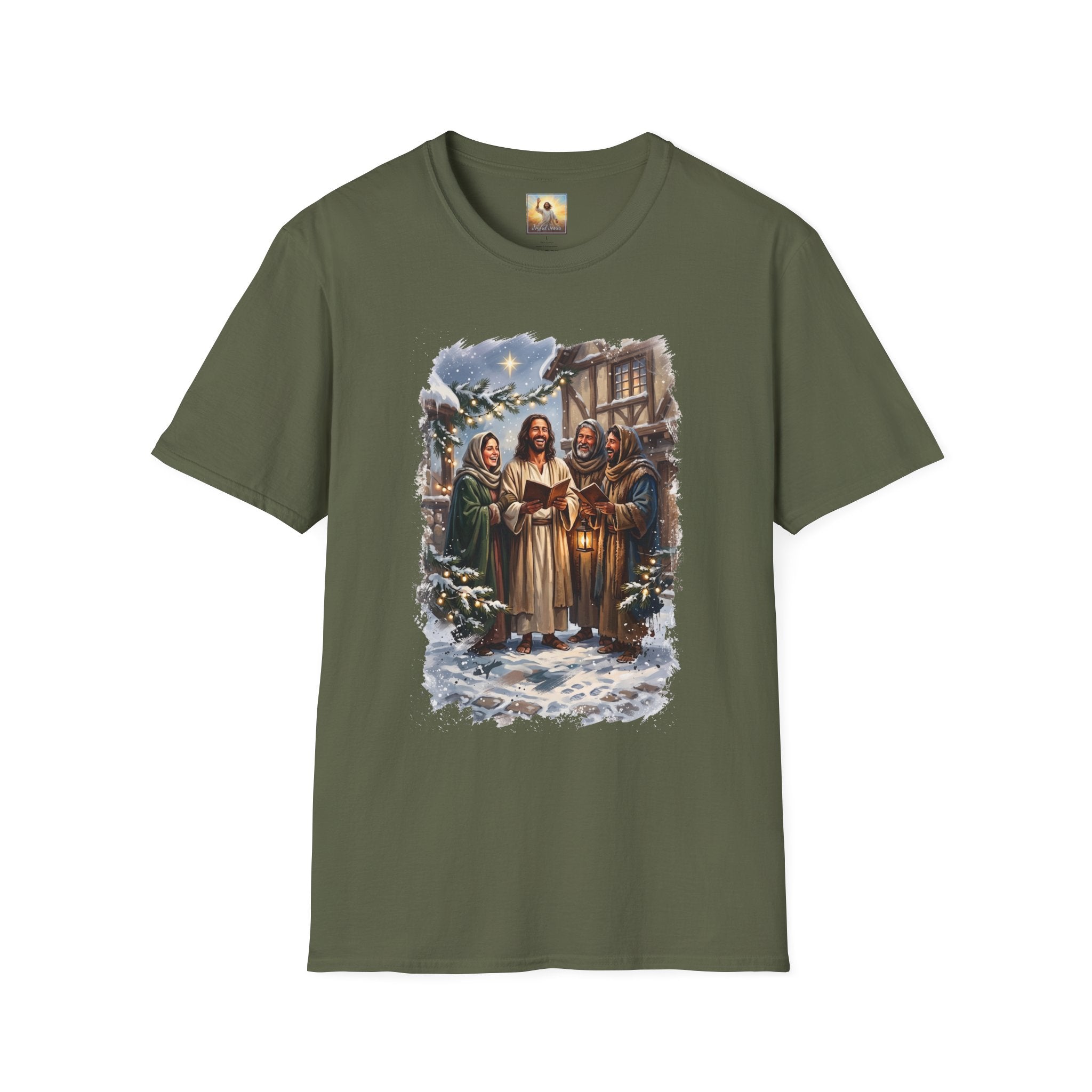 Jesus Caroling Shirt | Jesus Singing Christmas Carols Christian Christmas T Shirt | Joyful Jesus