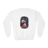 Kids Christian Sweatshirt | Jesus Playing Guitar at Concert Kids Crewneck Sweatshirt | Joyful Jesus Faith Sweatshirt