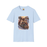 Jesus Christmas Shirt | Sledding with Jesus Christian Christmas T Shirt | Joyful Jesus