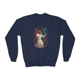 Kids Jesus Sweatshirt | Jesus Singing at a Concert Christian Kids Crewneck Sweatshirt | Joyful Jesus