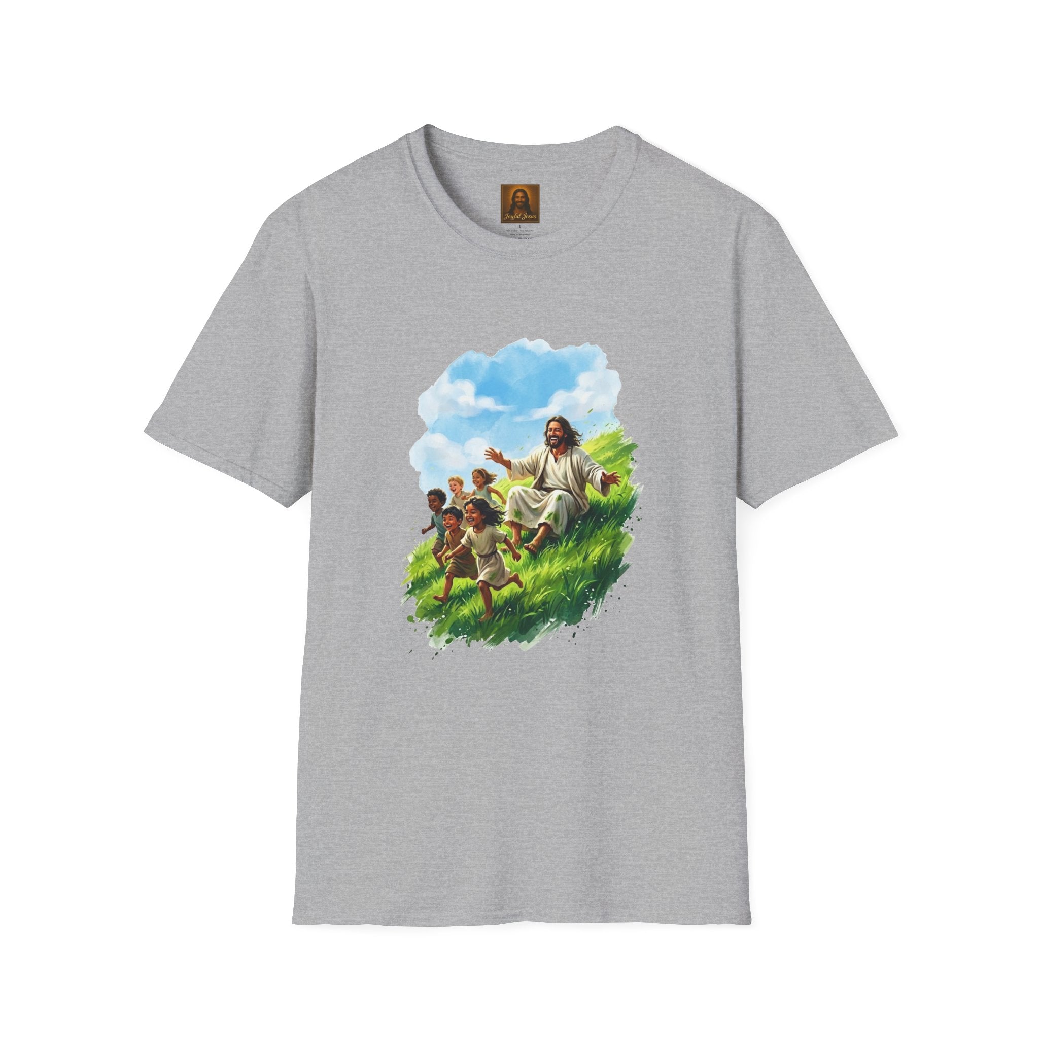Jesus Easter Egg Roll Shirt, Kids and Jesus Spring Art, Christian Family Tee