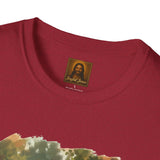 Funny Jesus Shirt | Jesus Playing with Puppies Christian T Shirt | Joyful Jesus