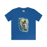 Kids Jesus Shirt | Surfing Jesus Funny Christian Kids T Shirt | Joyful Jesus