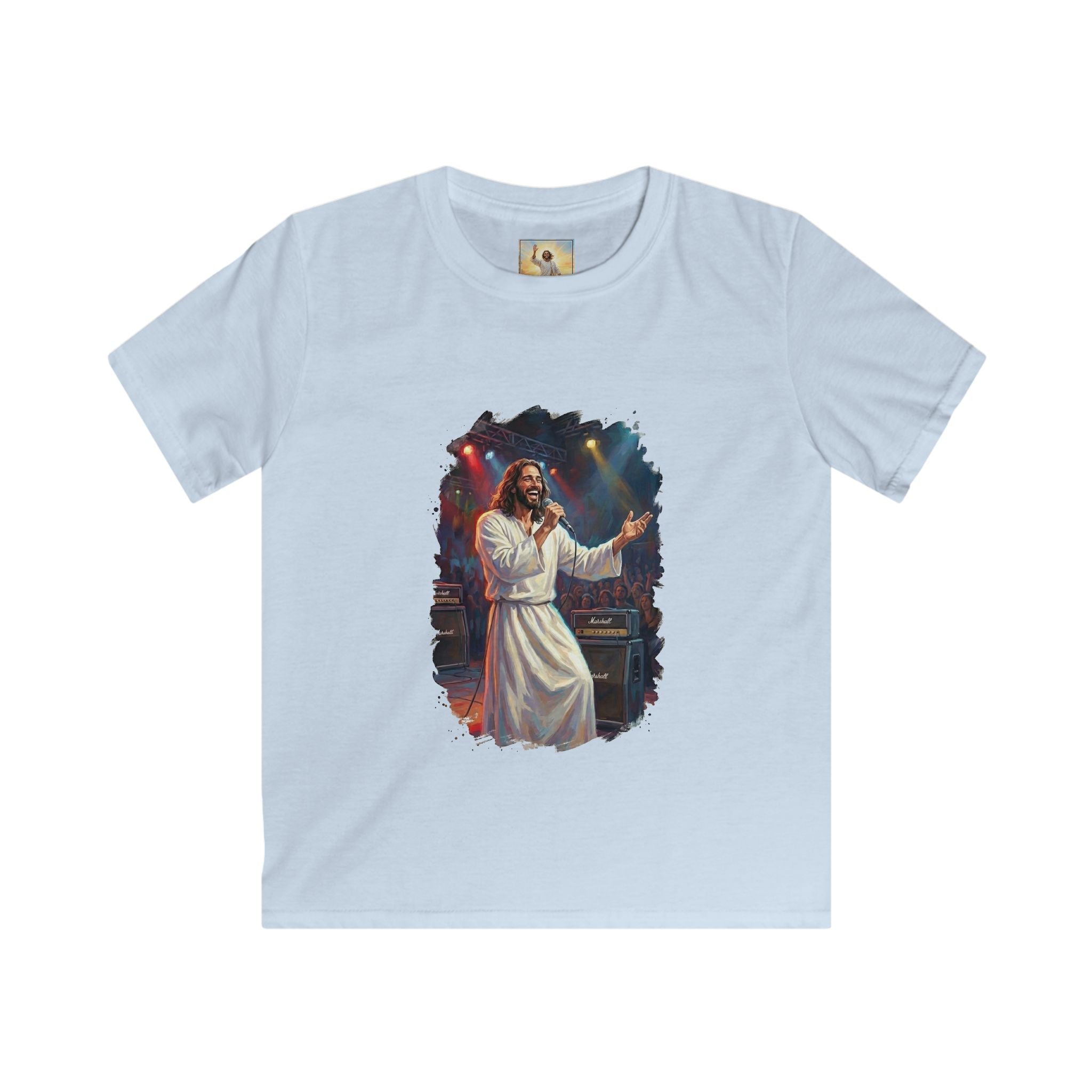Kids Jesus Shirt | Jesus Singing at a Concert Christian Kids T Shirt | Joyful Jesus