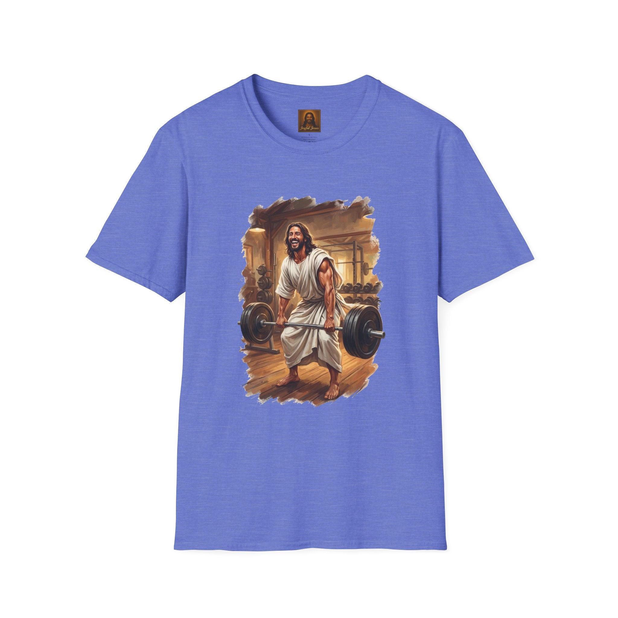 Funny Jesus Shirt | Jesus Lifting Weights Christian T Shirt | Faith Apparel