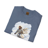Jesus Shirt | Skiing Jesus Christian Apparel | Joyful Jesus Faith Shirt