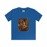 Kids Christmas Eve Jesus Shirt | Jesus by the Fire with Sleeping Children Christian Kids T Shirt | Joyful Jesus