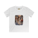 Kids Jesus Hockey Shirt | Jesus Playing Hockey with Kids Christian Christmas Kids T Shirt | Joyful Jesus