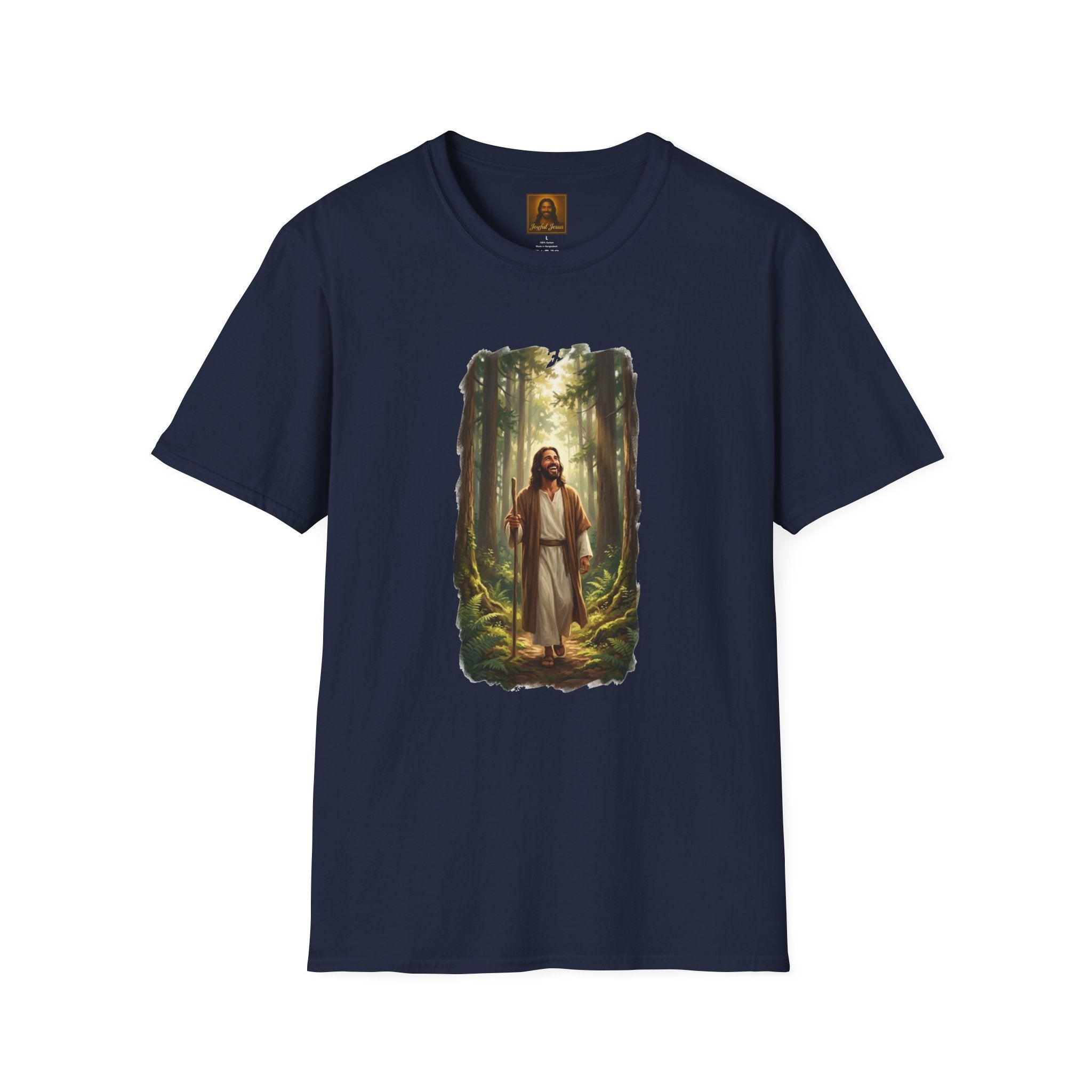 Religious Shirt | Jesus Walking in the Woods Christian T Shirt | Faith Shirt
