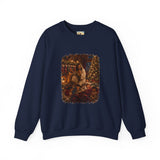 Christmas Eve Jesus Sweatshirt | Jesus by the Fire with Sleeping Children Christian Crewneck | Joyful Jesus