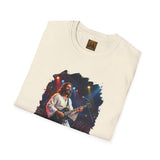 Christian T Shirt | Jesus Playing Guitar at Concert | Joyful Jesus Faith Shirt