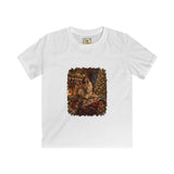 Kids Christmas Eve Jesus Shirt | Jesus by the Fire with Sleeping Children Christian Kids T Shirt | Joyful Jesus