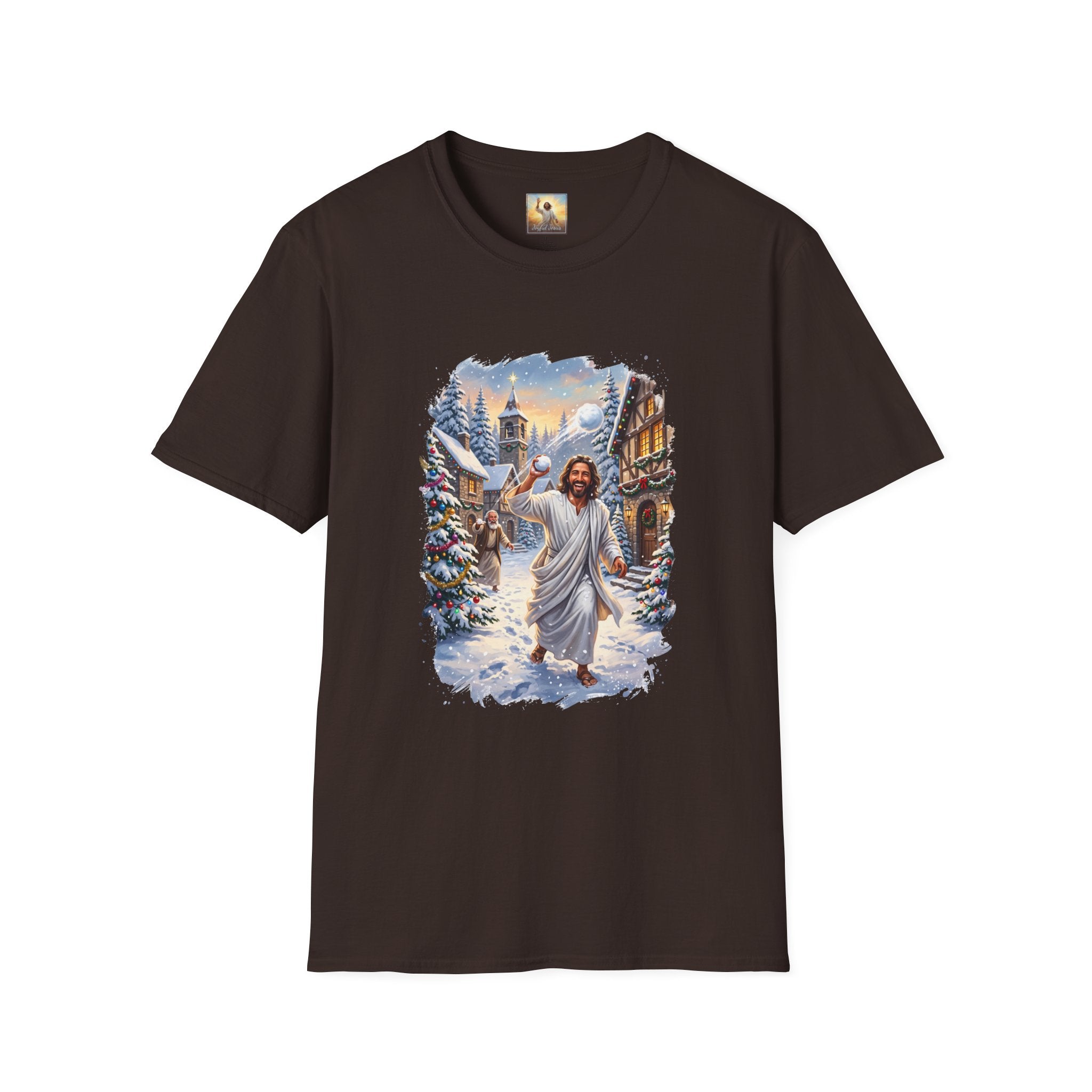 Jesus Snowball Fight Shirt | Funny Christian Christmas T Shirt | Joyful Jesus