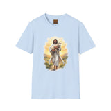 Lost Sheep Jesus Shirt, Good Shepherd Lamb Art, Christian Easter Faith Tee