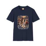 Jesus Hockey Shirt | Jesus Playing Hockey with Kids Christian Christmas T Shirt | Joyful Jesus