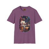 God Shirt | Jesus Playing Drums at Concert Christian T Shirt | Joyful Jesus