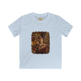 Kids Christmas Eve Jesus Shirt | Jesus by the Fire with Sleeping Children Christian Kids T Shirt | Joyful Jesus