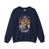 Jesus Hug Sweatshirt | Jesus Embracing a Stranger on Christmas Night Christian Crewneck | Joyful Jesus