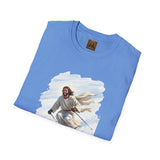 Jesus Shirt | Skiing Jesus Christian Apparel | Joyful Jesus Faith Shirt