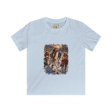 Kids Jesus Hockey Shirt | Jesus Playing Hockey with Kids Christian Christmas Kids T Shirt | Joyful Jesus