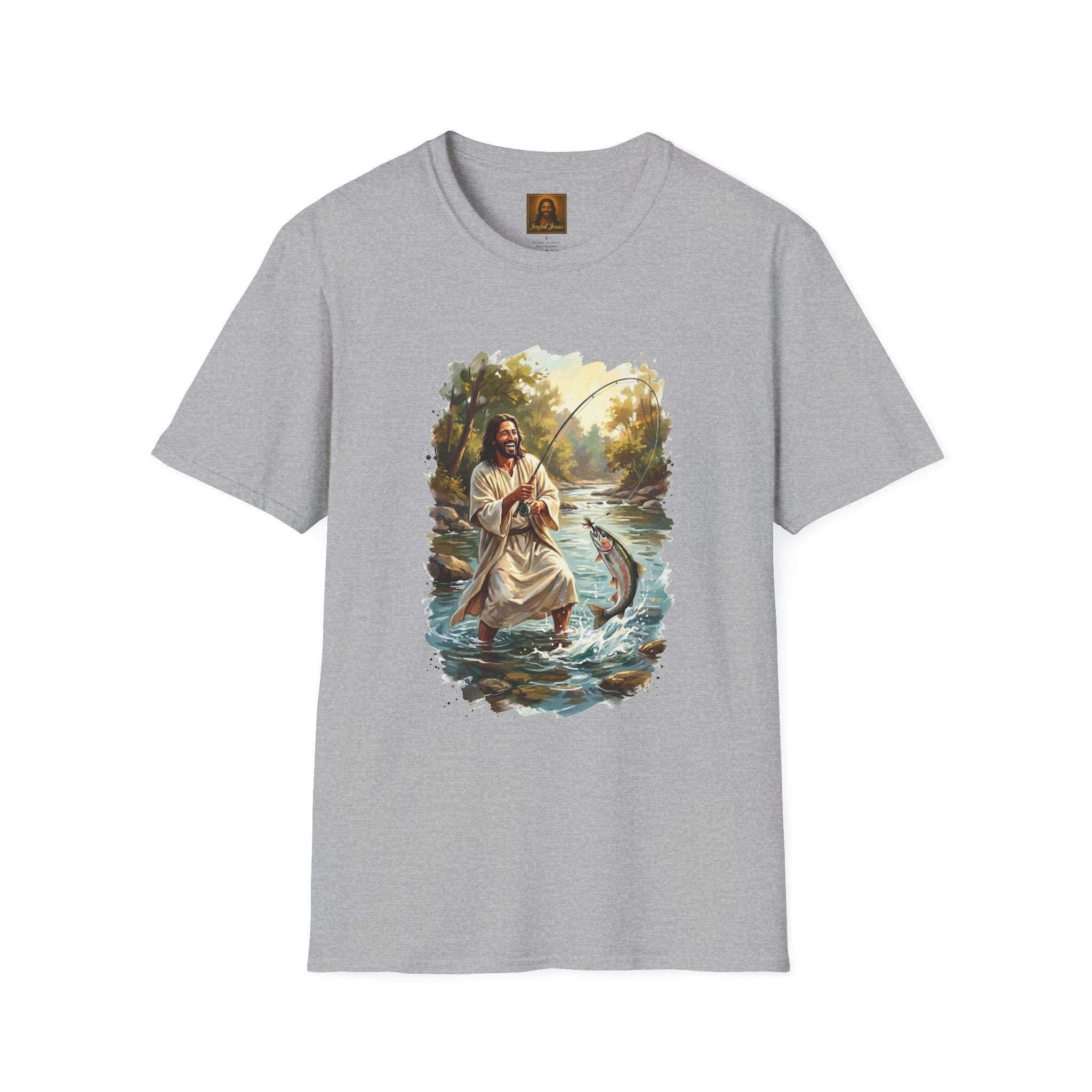 Jesus Shirt | Fly Fishing Jesus Christian Shirt | Joyful Jesus God Shirt