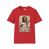 Merry Christmas Jesus Shirt | Laughing Jesus with Holly Christian Christmas T Shirt | Joyful Jesus