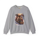 Jesus Christmas Sweatshirt | Sledding with Jesus Christian Christmas Crewneck | Joyful Jesus