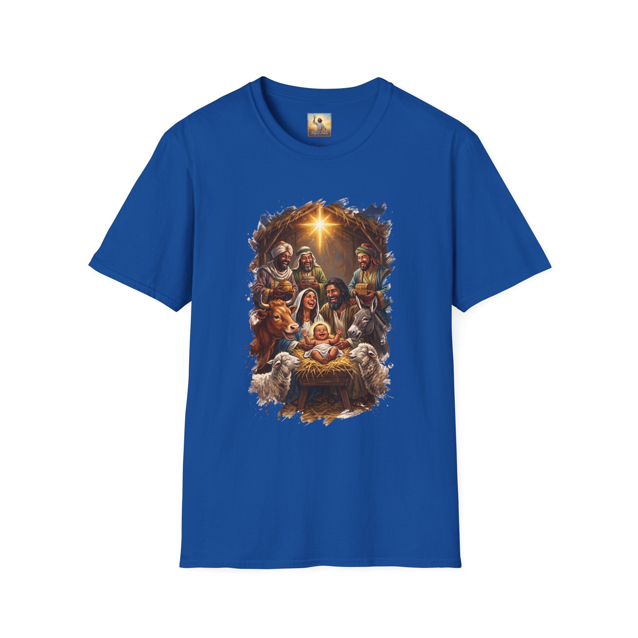 Nativity Shirt | Joyful Nativity Scene with Wise Men Christian Christmas T Shirt | Joyful Jesus