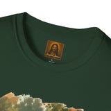 Funny Jesus Shirt | Jesus Playing with Puppies Christian T Shirt | Joyful Jesus