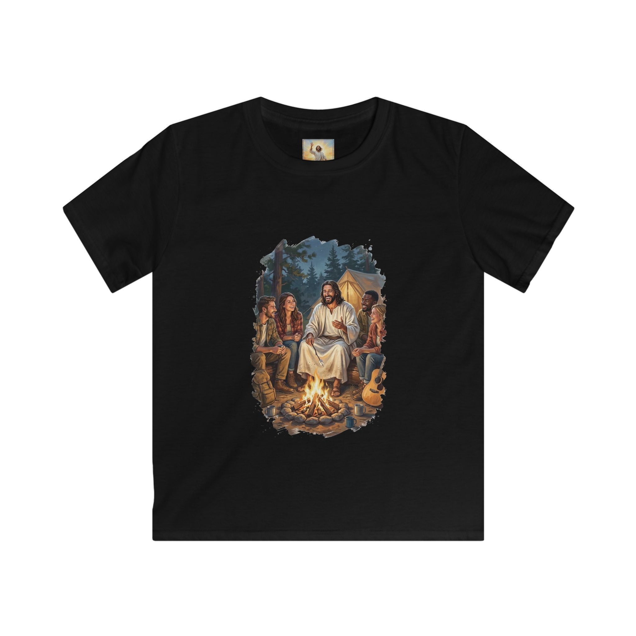 Kids Jesus Shirt | Camping with Jesus Christian Kids T Shirt | Faith Apparel
