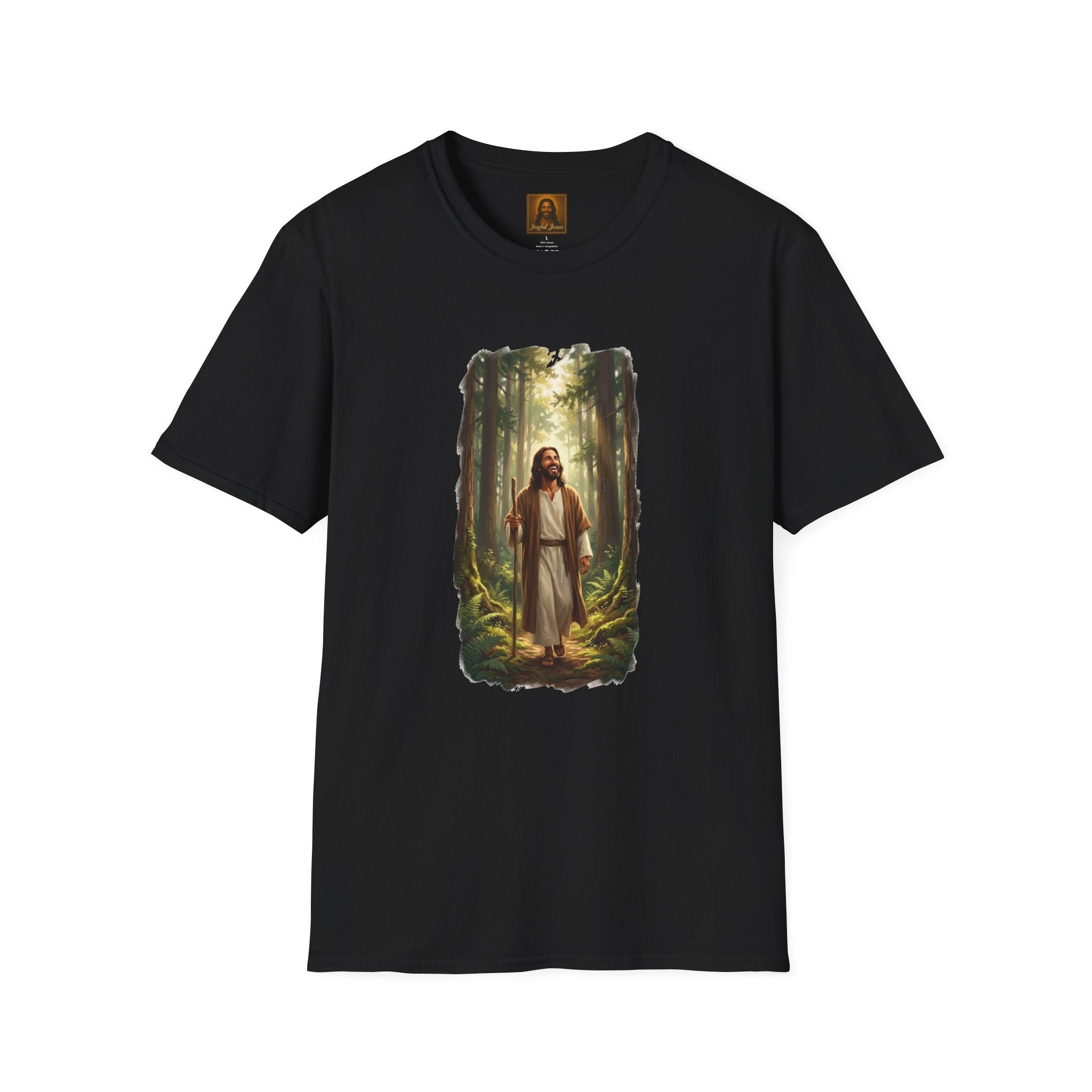 Religious Shirt | Jesus Walking in the Woods Christian T Shirt | Faith Shirt