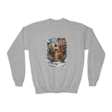Kids Jesus Caroling Sweatshirt | Jesus Singing Christmas Carols Christian Christmas Kids Crewneck Sweatshirt | Joyful Jesus