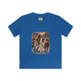 Kids Jesus Hockey Shirt | Jesus Playing Hockey with Kids Christian Christmas Kids T Shirt | Joyful Jesus