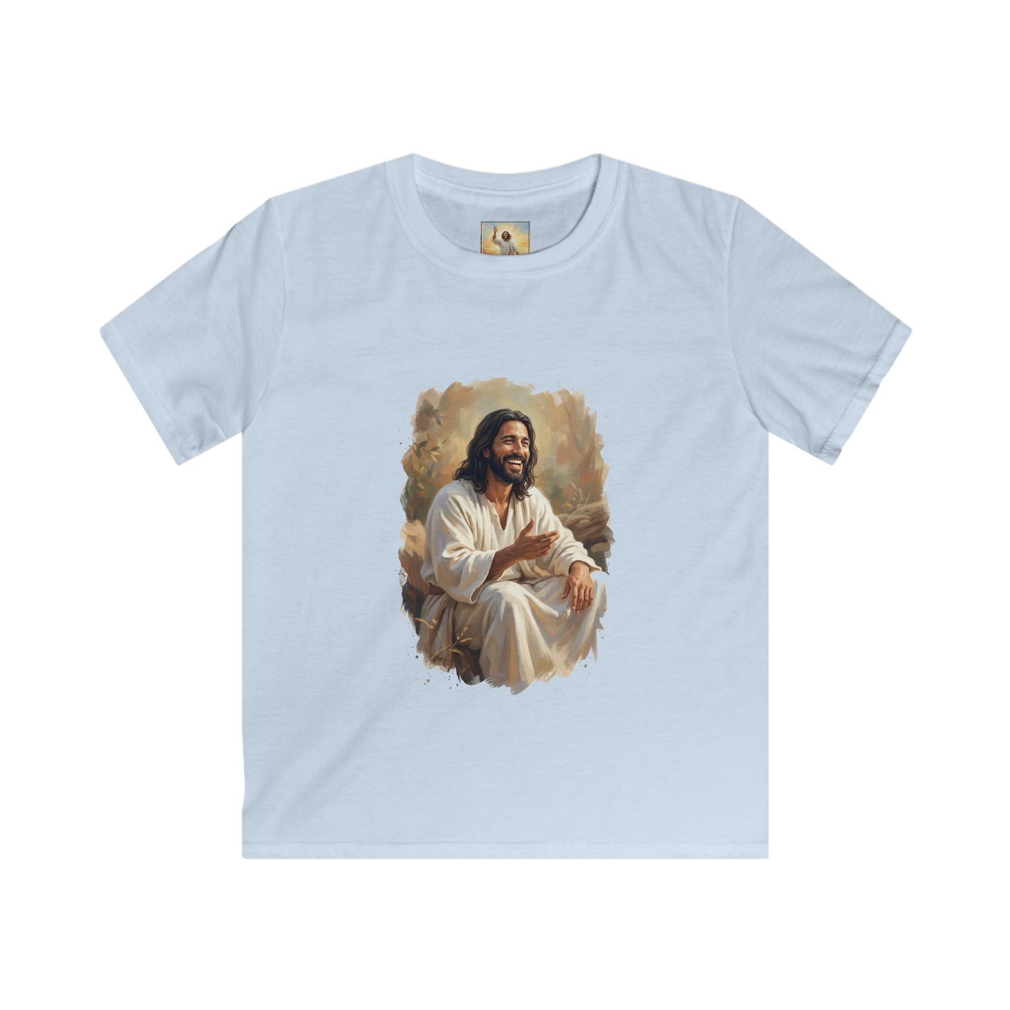 Kids Faith Shirt | Jesus Telling Stories Christian Kids T Shirt | Joyful Jesus