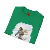 Jesus Shirt | Skiing Jesus Christian Apparel | Joyful Jesus Faith Shirt