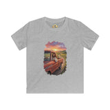 Kids Faith Shirt | Jesus Driving a Truck Christian Apparel Kids T Shirt | Joyful Jesus