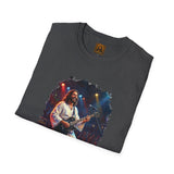 Christian T Shirt | Jesus Playing Guitar at Concert | Joyful Jesus Faith Shirt