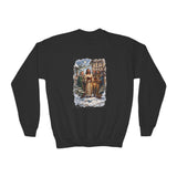 Kids Jesus Caroling Sweatshirt | Jesus Singing Christmas Carols Christian Christmas Kids Crewneck Sweatshirt | Joyful Jesus