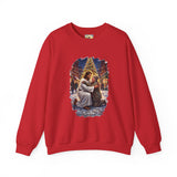 Jesus Hug Sweatshirt | Jesus Embracing a Stranger on Christmas Night Christian Crewneck | Joyful Jesus