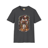 Jesus Santa Hat Shirt | Jesus Down the Chimney with Gifts Funny Christmas T Shirt | Joyful Jesus