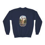 Kids Jesus Dunking Sweatshirt | Jesus Slam Dunk Funny Christian Basketball Kids Crewneck Sweatshirt | Joyful Jesus