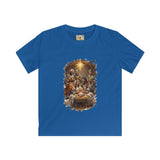 Kids Nativity Shirt | Joyful Nativity Scene with Wise Men Christian Christmas Kids T Shirt | Joyful Jesus