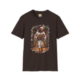 Jesus Santa Hat Shirt | Jesus Down the Chimney with Gifts Funny Christmas T Shirt | Joyful Jesus