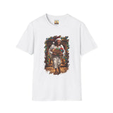 Jesus Santa Hat Shirt | Jesus Down the Chimney with Gifts Funny Christmas T Shirt | Joyful Jesus