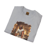 Funny Jesus Shirt | Jesus Lifting Weights Christian T Shirt | Faith Apparel